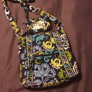 Vera Bradley messenger bag with wallet.